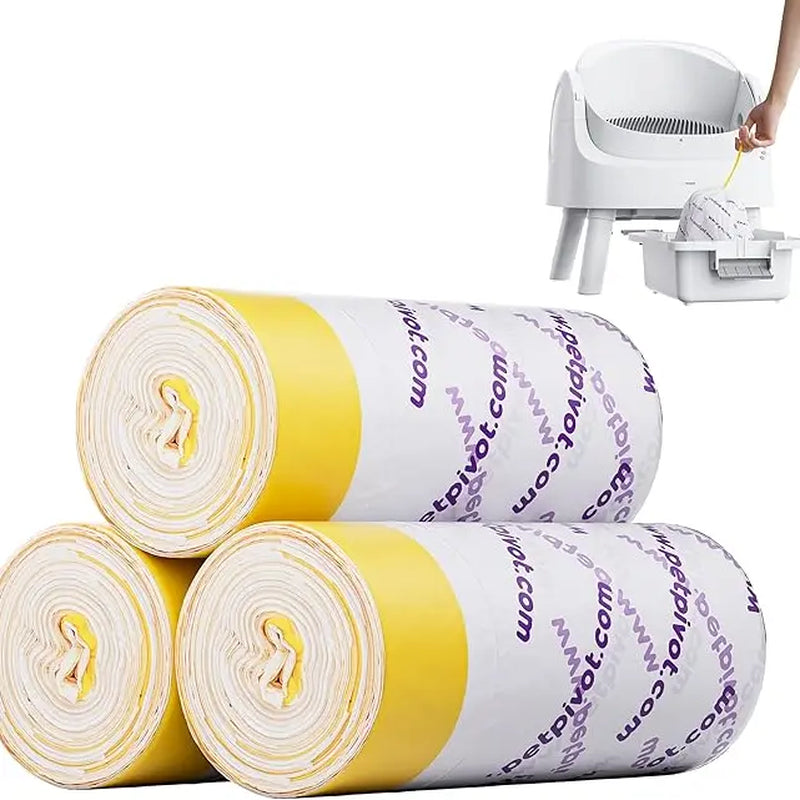Petpivot Autoscooper 11 Waste Bags, 60-Pack Replacement Trash Bags for Autoscooper 11 Self-Cleaning Cat Litter Box, Helps Seal in Odors, Automatic Litter Box Liner Bags, Sohochic
