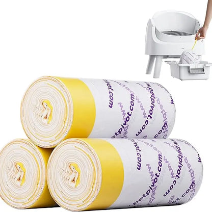 Petpivot Autoscooper 11 Waste Bags, 60-Pack Replacement Trash Bags for Autoscooper 11 Self-Cleaning Cat Litter Box, Helps Seal in Odors, Automatic Litter Box Liner Bags, Sohochic